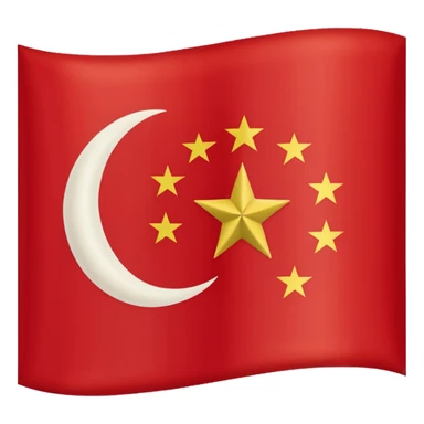 create an ottoman empire flag emoji. the shape of flag is like usual flag emojis alright sticker