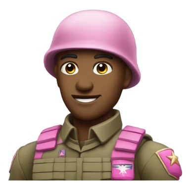 soldier with pink skin triumphant scar  sticker
