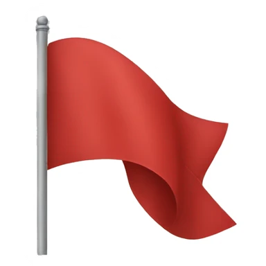 red flag facing right and left sticker