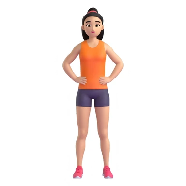 female athlete standing sticker