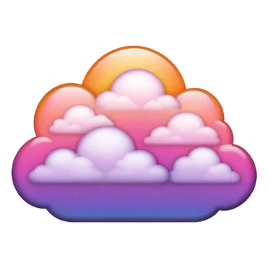 colourful sunset cloud  sticker