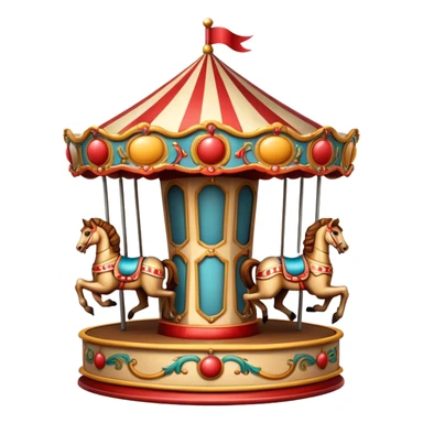 Vintage circus carousel sticker