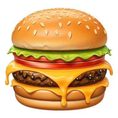 Happy burger sticker