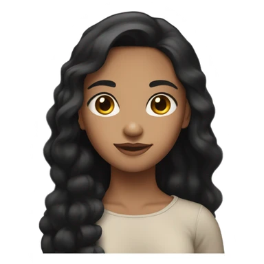 Light-brown skinned girl with black hair that reaches upto shoulder sticker
