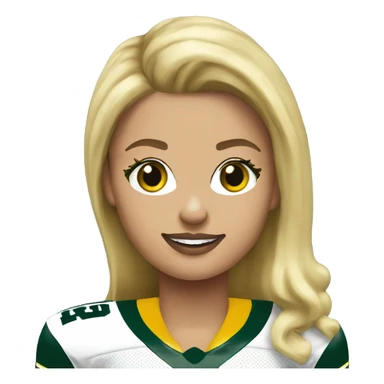 nfl cheerleader, blonde, Green Bay packer  sticker