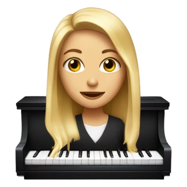 Une fille blonde au yeux marron qui fait du piano  sticker