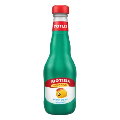 botella de plastico con salsas roja sticker