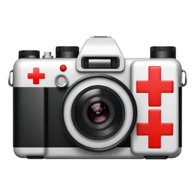 camera film strip with red cross written on it using sharpie sticker