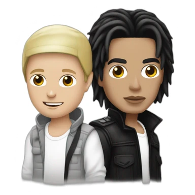 EminEm and Micheal Jackson in one sticker