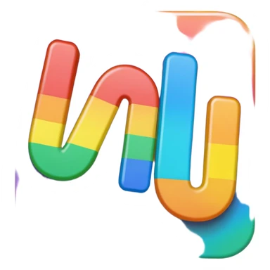 A sign that says "HYPE" in rainbow writing  sticker