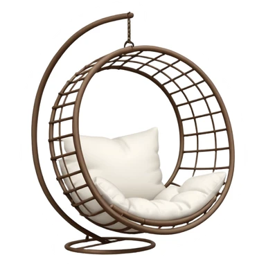 classic hanging chair with big pillows sticker