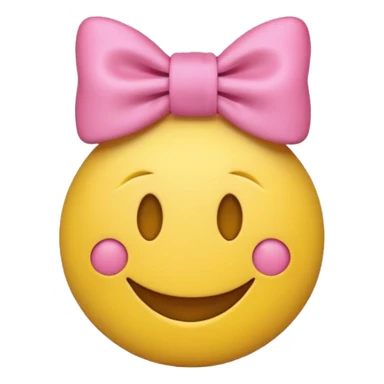 Aesthetic smiley ￼ face ￼ wearing a bow ￼ sticker