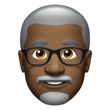 old deon sanders with small round face and suit and glasses and buzz cut and small eyes and small gray bearded and small black eyes and wrinkled forehead sticker