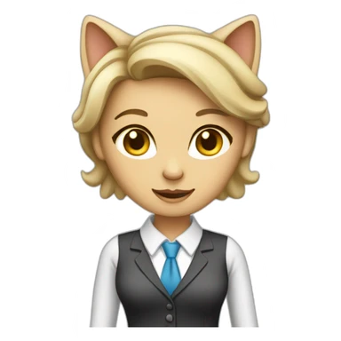Executive Assistant female Cat sticker