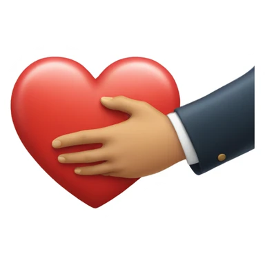 Hands signing a heart sticker