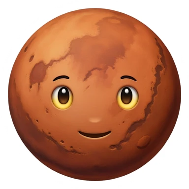 Mars is a round planet realistically sticker