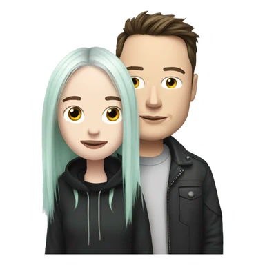 Billie eilish and Elon musk together  sticker