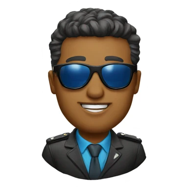 Principal wearing black sunglass with swag sticker