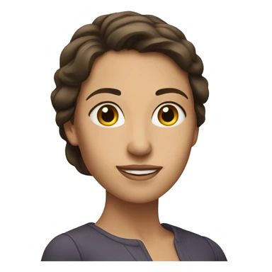 Brunette Caucasian woman with confidence sticker