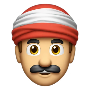 Super-Mario-face-with-turban-red-dark-eyes-stiker sticker