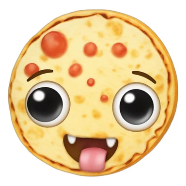quesadilla cute big eyes and tongue sticking cheeky smug  sticker