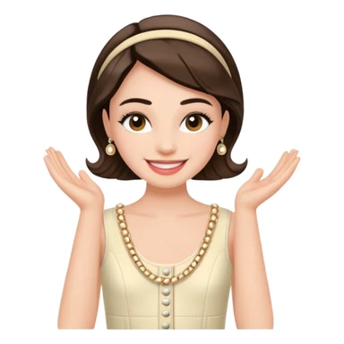 ma petite sœur, qui prend un vêtement pour adultes chez Chanel et la sticker