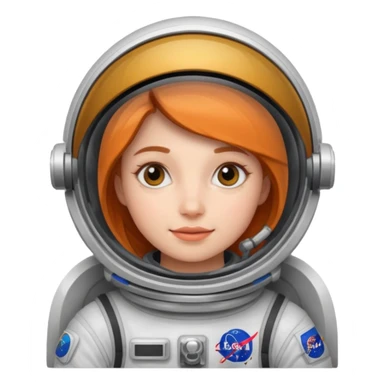 astronot women less details sticker
