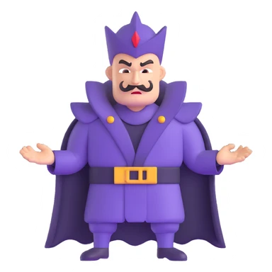 evil villain with dark powers sticker