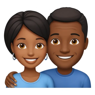 Ebony couple sticker