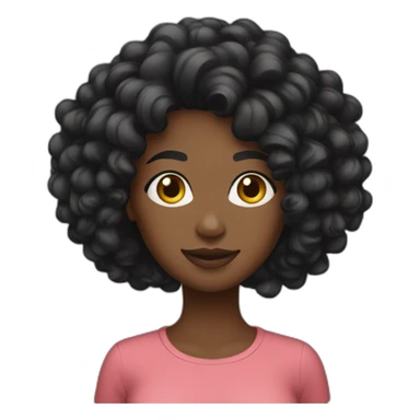 Mulher negra cabelo comprido sticker