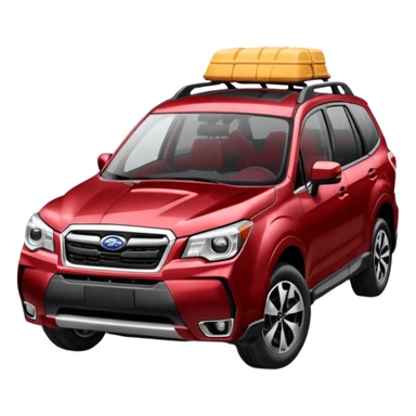 dark red subaru forester  sticker