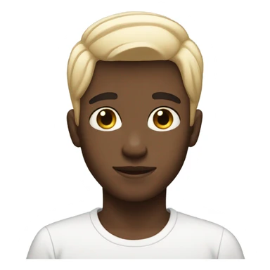 White boy short hair angel sticker