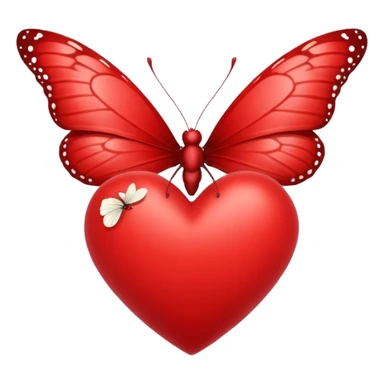 heart with butterfly sticker