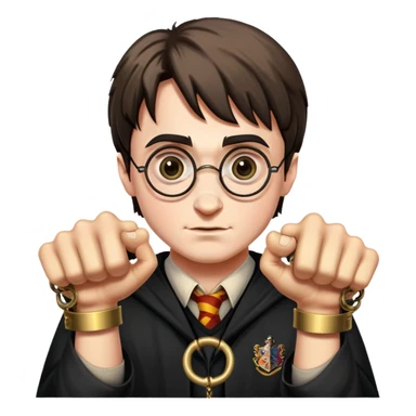 Harry Potter with brass knuckles  sticker