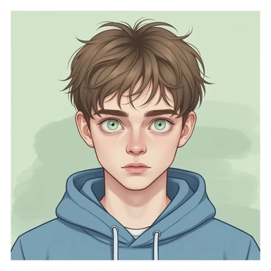 pastel horror profile picture, cute, expressive, minimal, variation 2 sticker