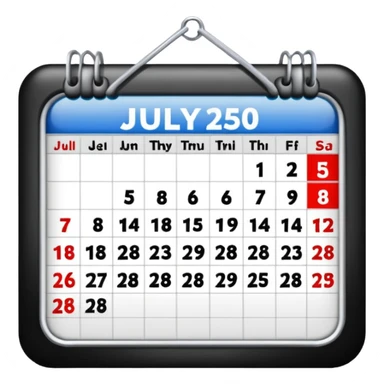 From July 15 to July 30 sticker