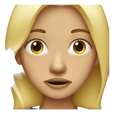 Blonde woman crying  sticker