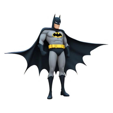 Batman the animated series Batman on a rooftop with lightning sticker