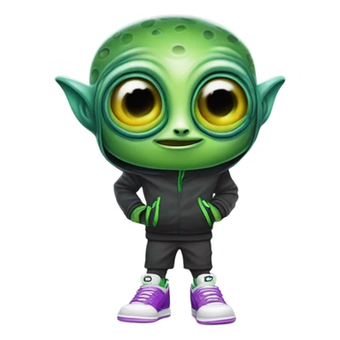Alien wearing Nike dunks sticker