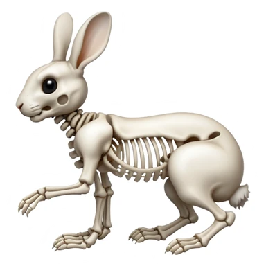 Emoji from  a rabbit skeleton sticker