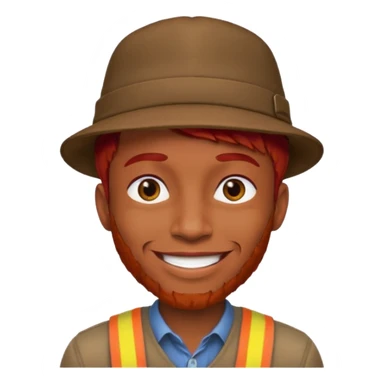 hatted and red haired black man sticker