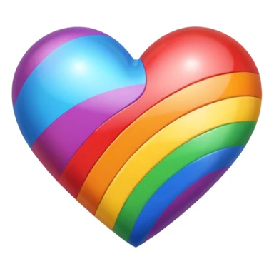 A rainbow heart sticker