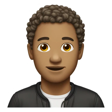 light skin man with shorn curly hair sticker