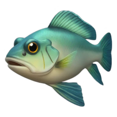 hyper realistic fishy aoc sticker