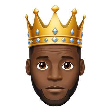 LeBron James with a crown  sticker
