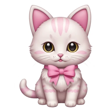 Baby cat have🎀and like pinterest drawing soft and cutie sticker