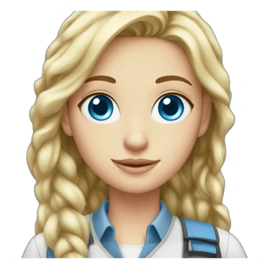 white girl surveyor blue eyes sticker