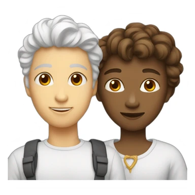 Deux personnes blanche amoureuse sticker