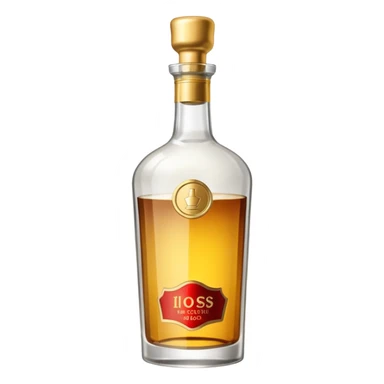 an elegant alcohol bottle sticker