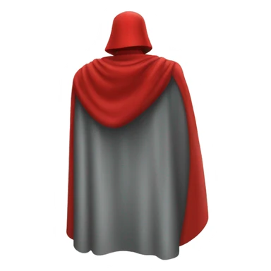 superhero red cape from behind sticker